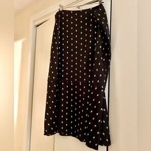 LOFT Satin Midi Skirt